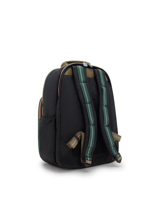 Kipling Green Backpack Seoul College Tree House Block Large