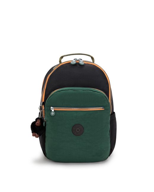 Kipling Green Backpack Seoul College Tree House Block Large