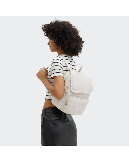 Kipling White Backpack City Pack S Airy Quilt Small