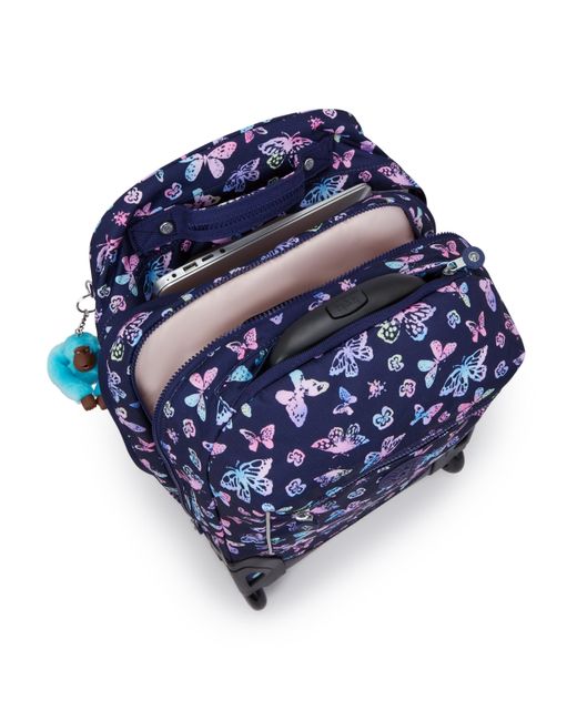 Kipling Blue Backpack Sari Butterfly Fun Large
