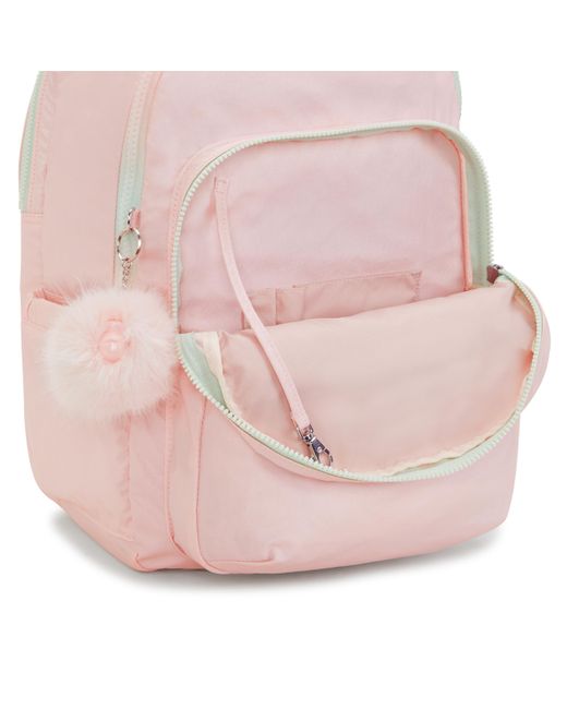 Kipling Pink Backpack Seoul College Blush Metallic Large