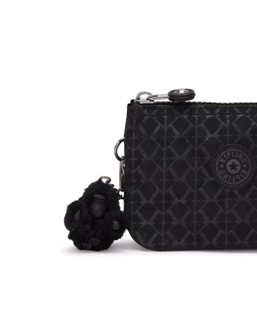 Kipling White Pouch Creativity S Palm Beige Jacquard Small