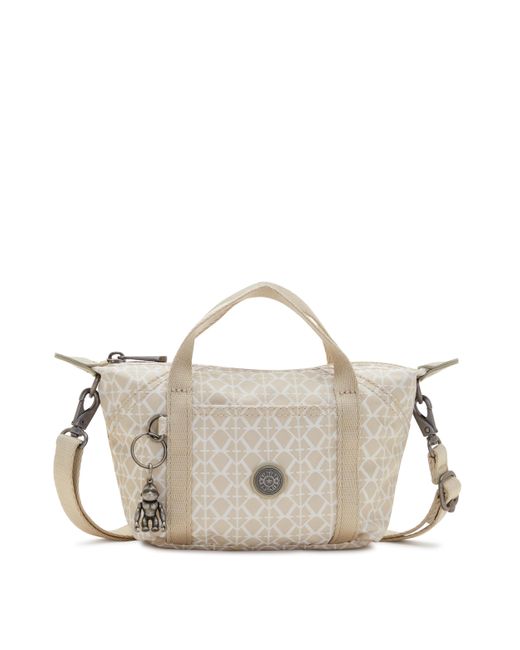 Kipling Gray Crossbody Bags Art Compact Signature Beige Extra Small