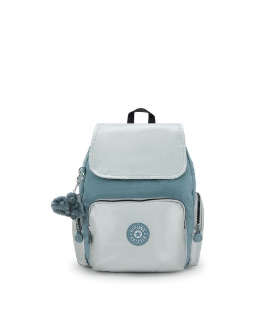 Kipling Gray Backpack City Zip S Pink Shine Bl Small
