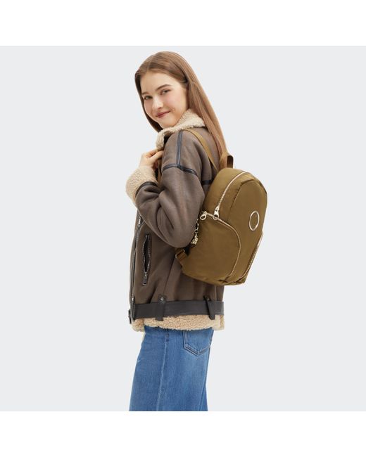 Kipling Green Backpack The City S Dry Laurel Spice Small