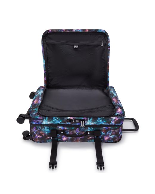 Kipling Blue Wheeled luggage Spontaneous M Palmtree Leaves Medium
