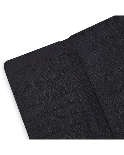 Kipling Black Rubi Large Printed Wristlet Wallet Python Embossed