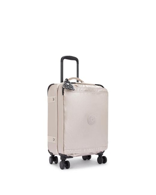Kipling White Carry On Spontaneous S Metallic Glow Gold Small