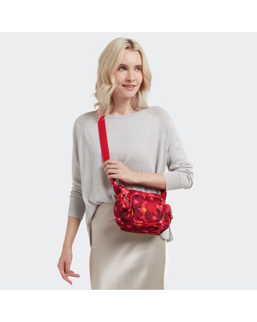Kipling Red Crossbody Bag Gabbie Mini Poppy Floral Extra Small