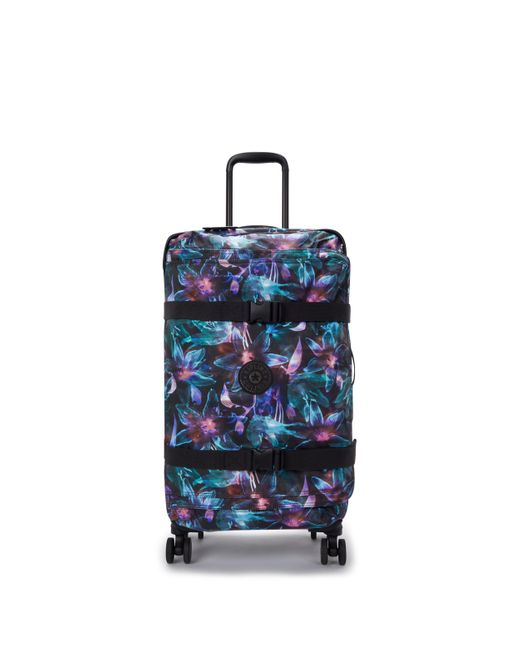 Kipling Blue Wheeled luggage Spontaneous M Palmtree Leaves Medium