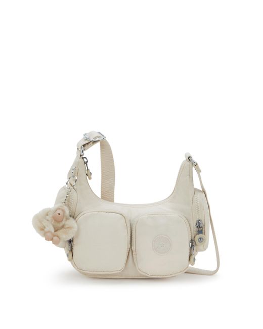 Kipling Natural Crossbody Bag Rikka Mini Signature Embossed Small