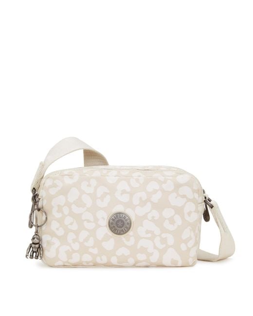 Kipling Natural Crossbody Bag New Milda White Cheetah J Small