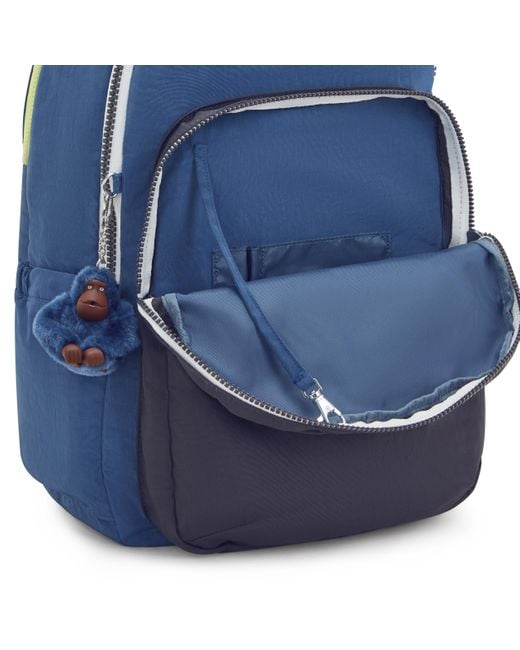 Kipling Green Backpack Seoul Lap Tree House Block Large