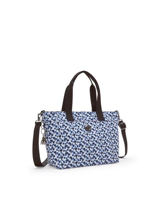 Kipling Blue Tote Colissa S Curious Leopard Small