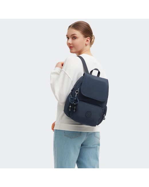 Kipling Blue Backpack City Zip S Muted Sage Combo Small
