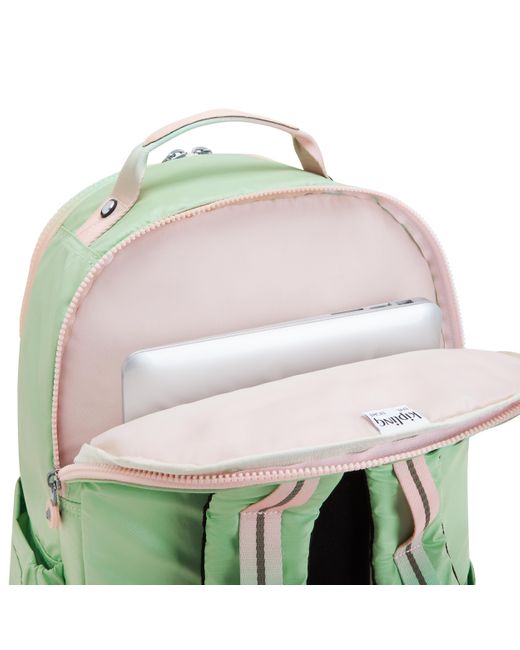 Kipling Green Backpack Seoul College Soft Met Large