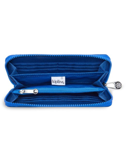 Kipling Blue Wallet & Purses New Imali Satin Large