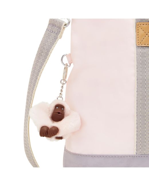 Kipling Pink Shoulder Bags Juneau Prim Pnk Legacy Mixed Colours Large