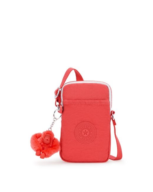 Kipling Red Phone Bag Tally Almost Coral Small