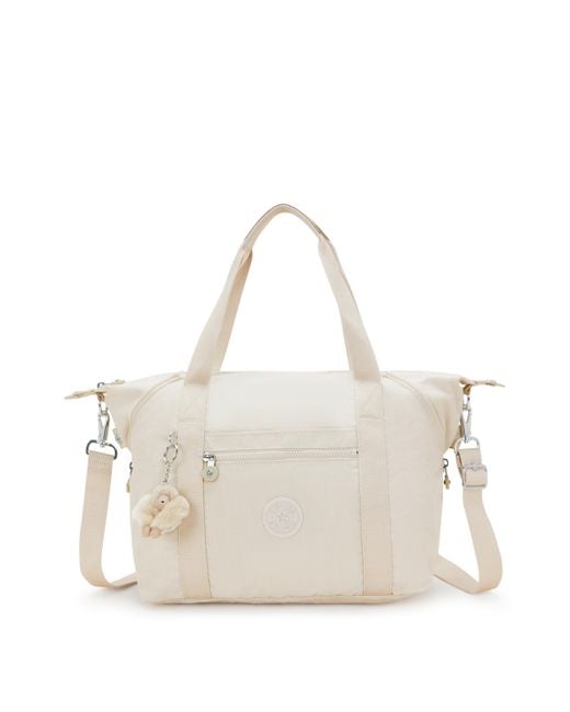 Kipling White Tote Art Hideaway Medium