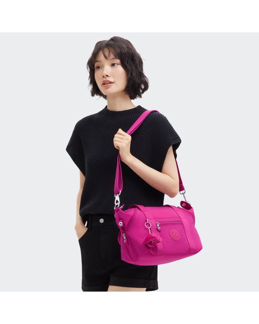 Kipling Pink Shoulder Bag Art Mini Shine Small