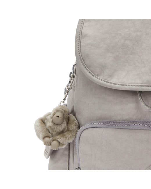 Kipling Gray Backpack City Pack Grey Gris Medium