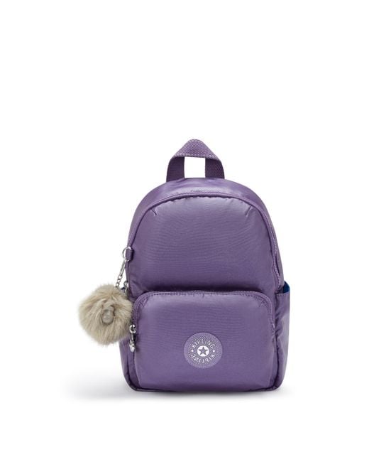 Kipling Purple Backpack Zinna Metallic Mauve Small