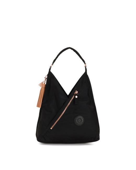 Kipling Black Shoulder Bag Olina Rose Medium 100% Polyamide