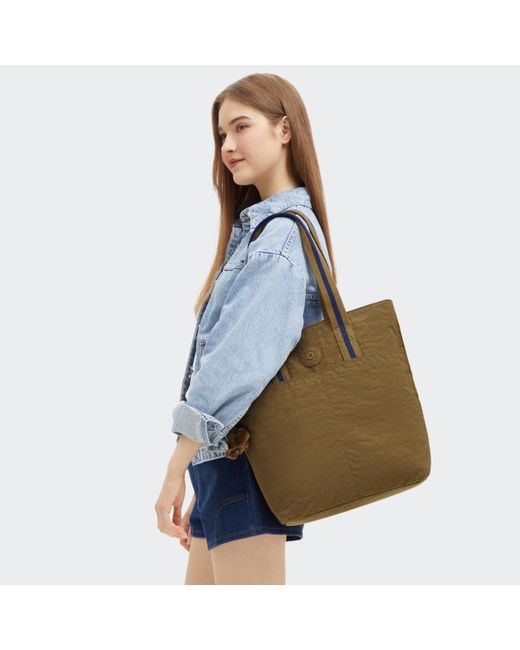 Kipling Green Tote Hanifa Dry Laurel Large