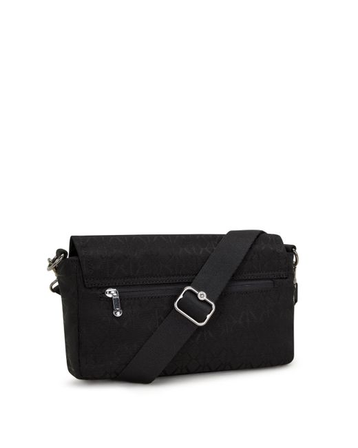 Kipling Black Shoulder Bag Aras Up Sign Jacquard Small