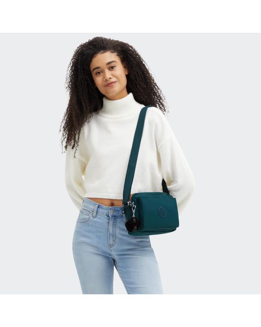 Kipling Green Abanu Medium Crossbody Bag