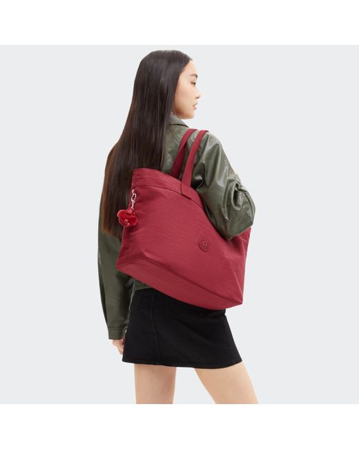 Kipling Red Tote Colissa Up Funky Large
