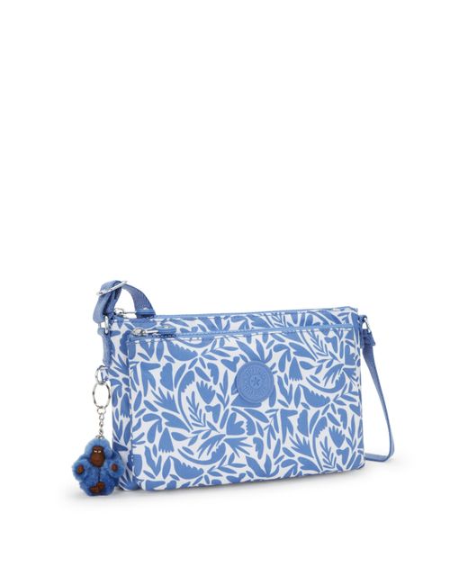 Kipling Blue Crossbody Bag Mikaela Summer Bouquet Small