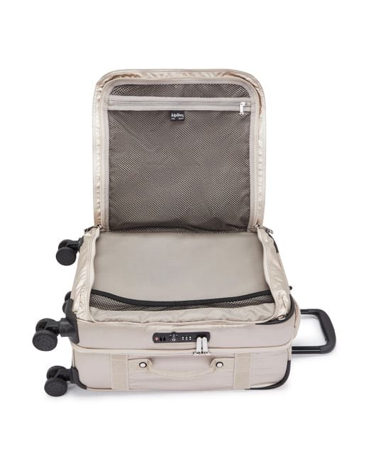 Kipling White Carry On Spontaneous S Metallic Glow Gold Small