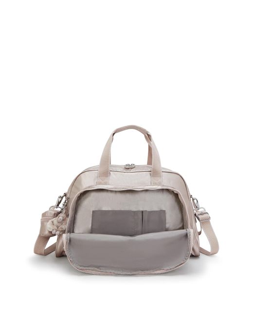 Kipling Gray Baby Bag Camama Metallic Glow Large