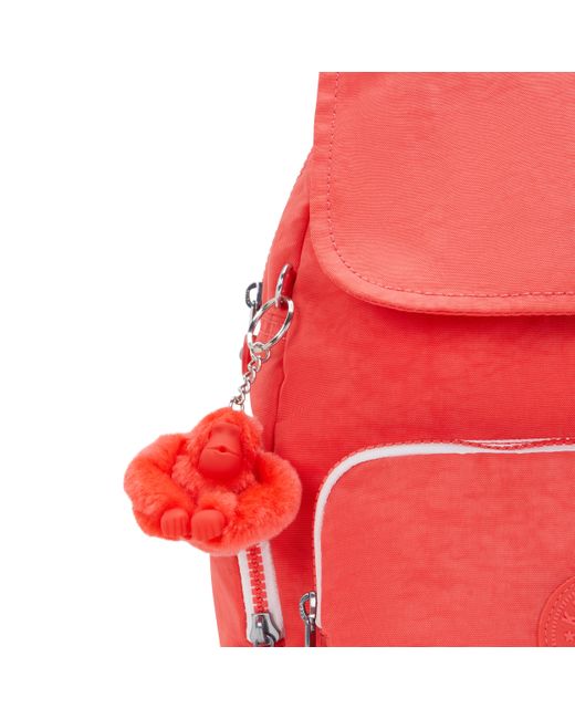 Kipling Red Backpack City Zip S Almost Coral Small