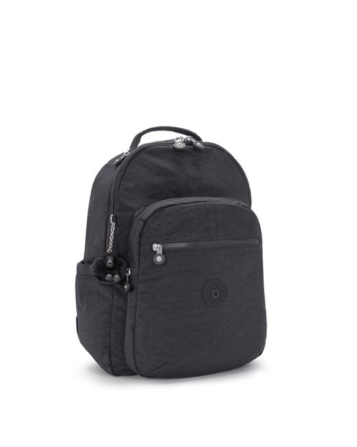 Kipling Blue Backpack Seoul Noir Large 100% Polyamide