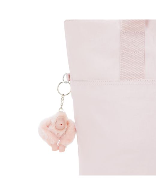 Kipling Pink Tote Hanifa Shine Large