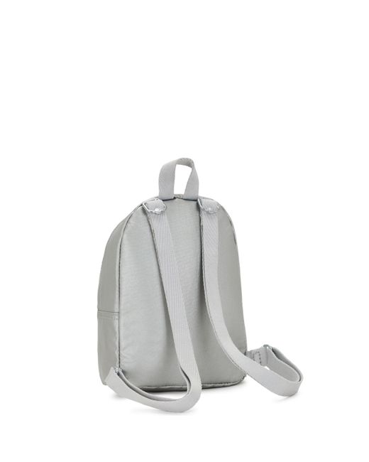 Kipling Gray Backpacks New Delia Compact Bright Metallic Small