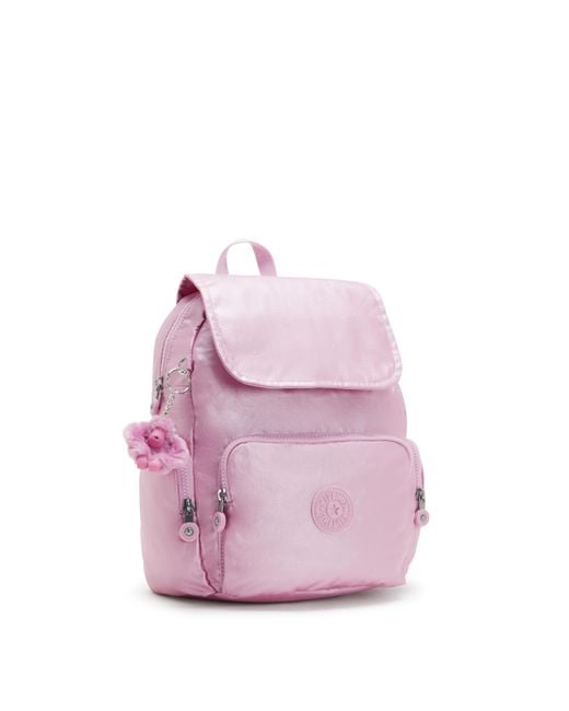 Kipling Pink Backpack City Zip S Metallic Lilac Small
