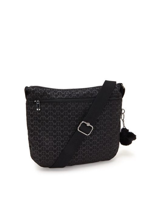 Kipling White Crossbody Bag Arto Signature Emb Medium 100% Polyamide