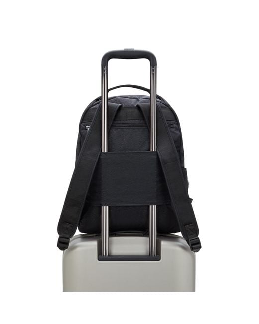 Kipling Black Backpack Micah Python Embossed Medium 60% Polyamide, 40% Recycled Polyamide