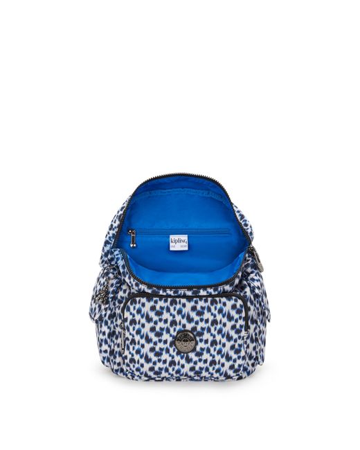 Kipling Blue Backpack City Pack S Curious Leopard Small