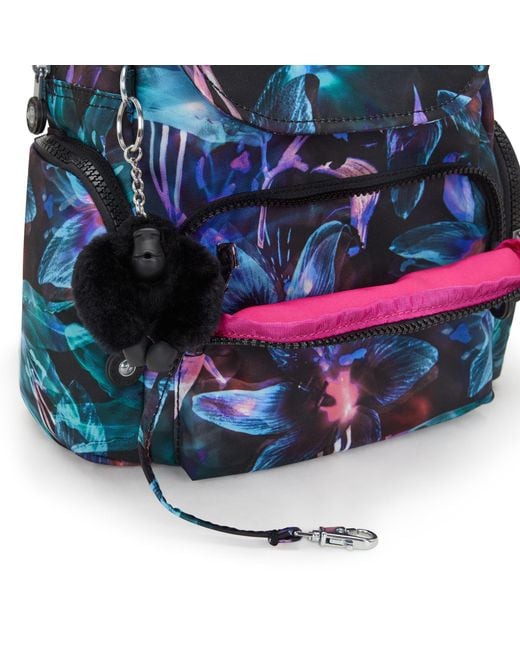 Kipling Blue Backpack City Zip Mini Palm Mood Small