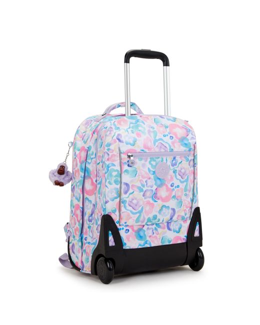 Kipling Blue Backpack Sari Aqua Flowers Large