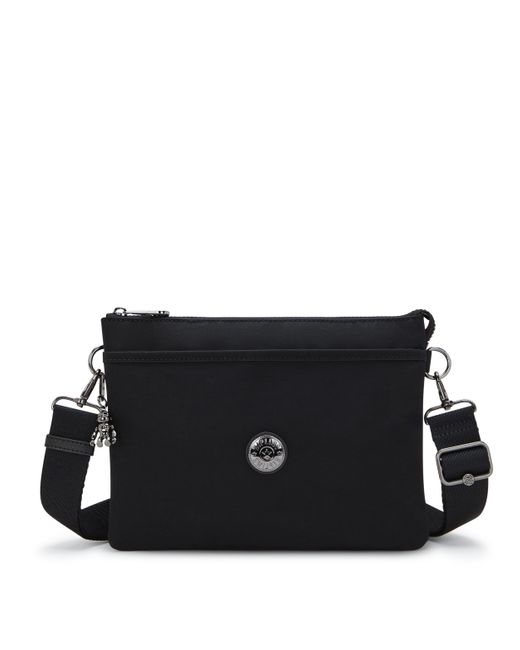 Kipling Black Crossbody Bag Riri L Sign Jacquard Medium