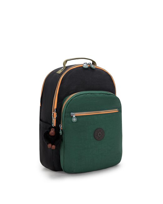 Kipling Green Backpack Seoul College Tree House Block Large