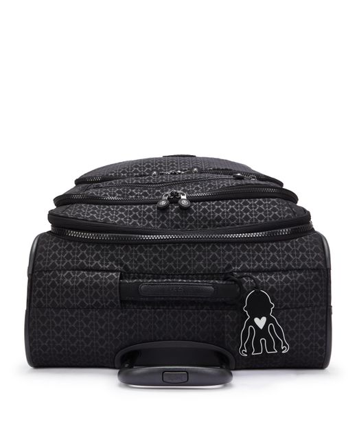 Kipling Blue Wheeled luggage New Youri Spin M Palmtree Leaves Medium