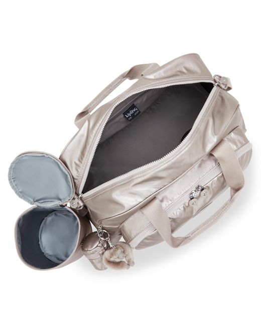 Kipling Gray Baby Bag Camama Metallic Glow Large