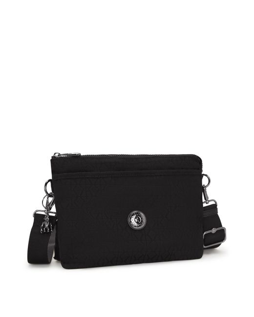 Kipling Black Crossbody Bag Riri L Sign Jacquard Medium